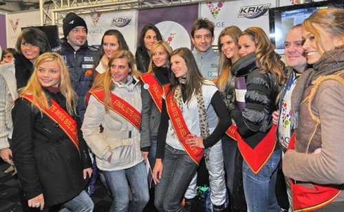 Miss Belgium op bezoek bij Viage KRK Racing